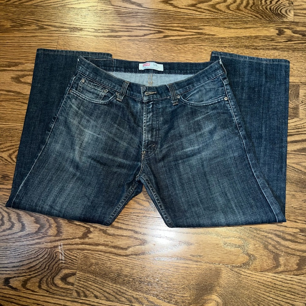Levi’s mens 34W 514 slim straight denim jeans
